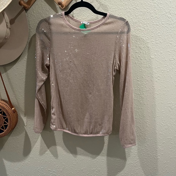 Free People Diamond Eye Sequin Top - Picture 3 of 4